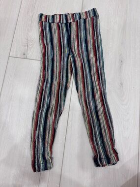 Missoni Kids Striped Knit Leggings in Navy, Red, Green, Cream, Gray